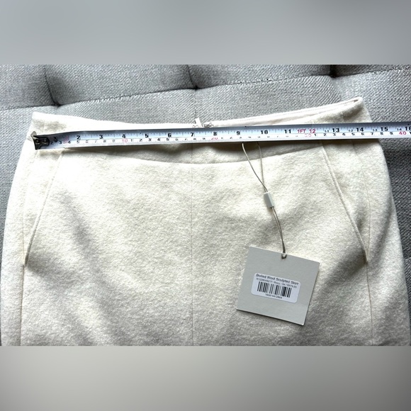 New Tibi Boiled Wool Sculpted Skirt size 4 off white ivory - Picture 11 of 12